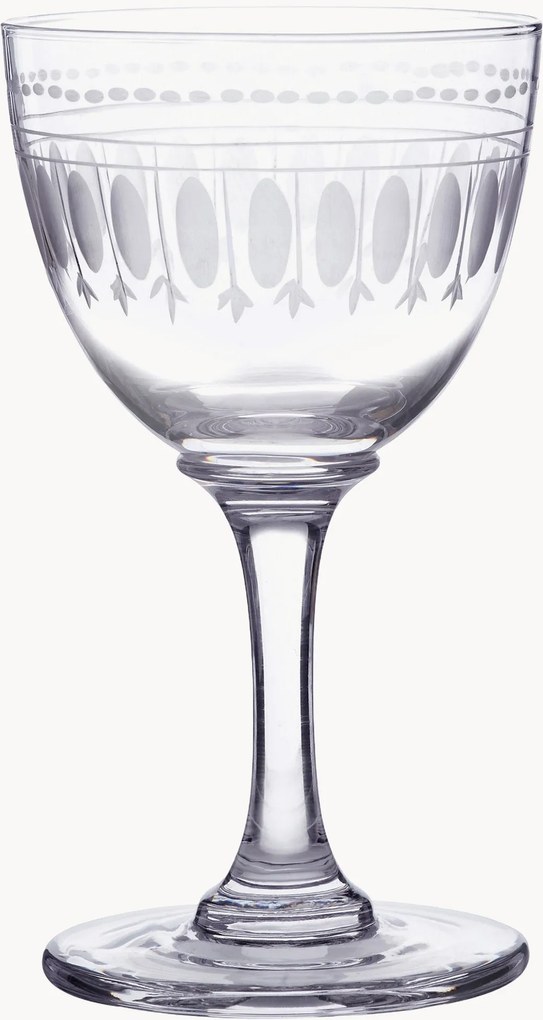 Copos de licor em cristal artesanal Ovals, conjunto de 6