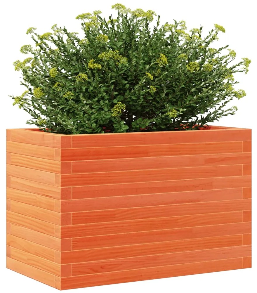 Vaso/floreira de jardim 70x40x46 cm pinho maciço castanho mel