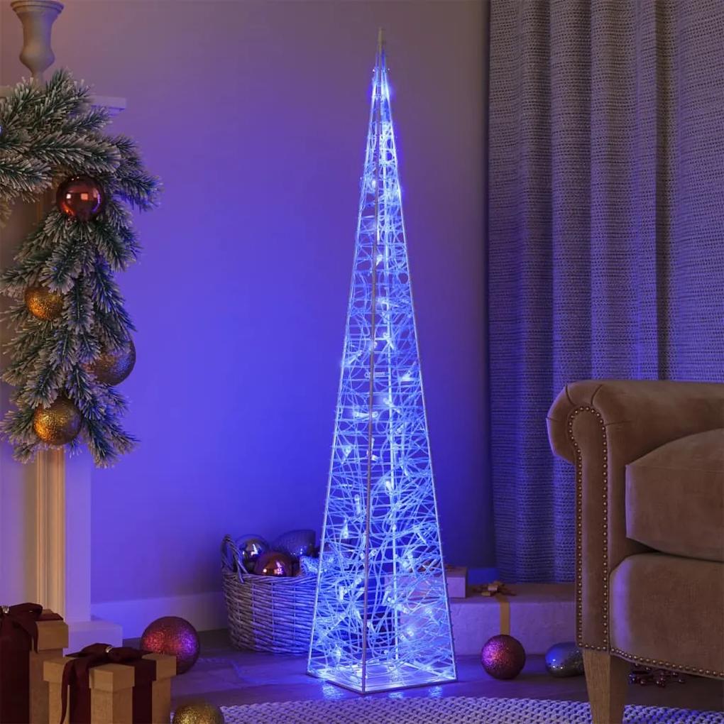 328965 vidaXL Cone de iluminação decorat. c/ LEDs azuis acrílico 120 cm