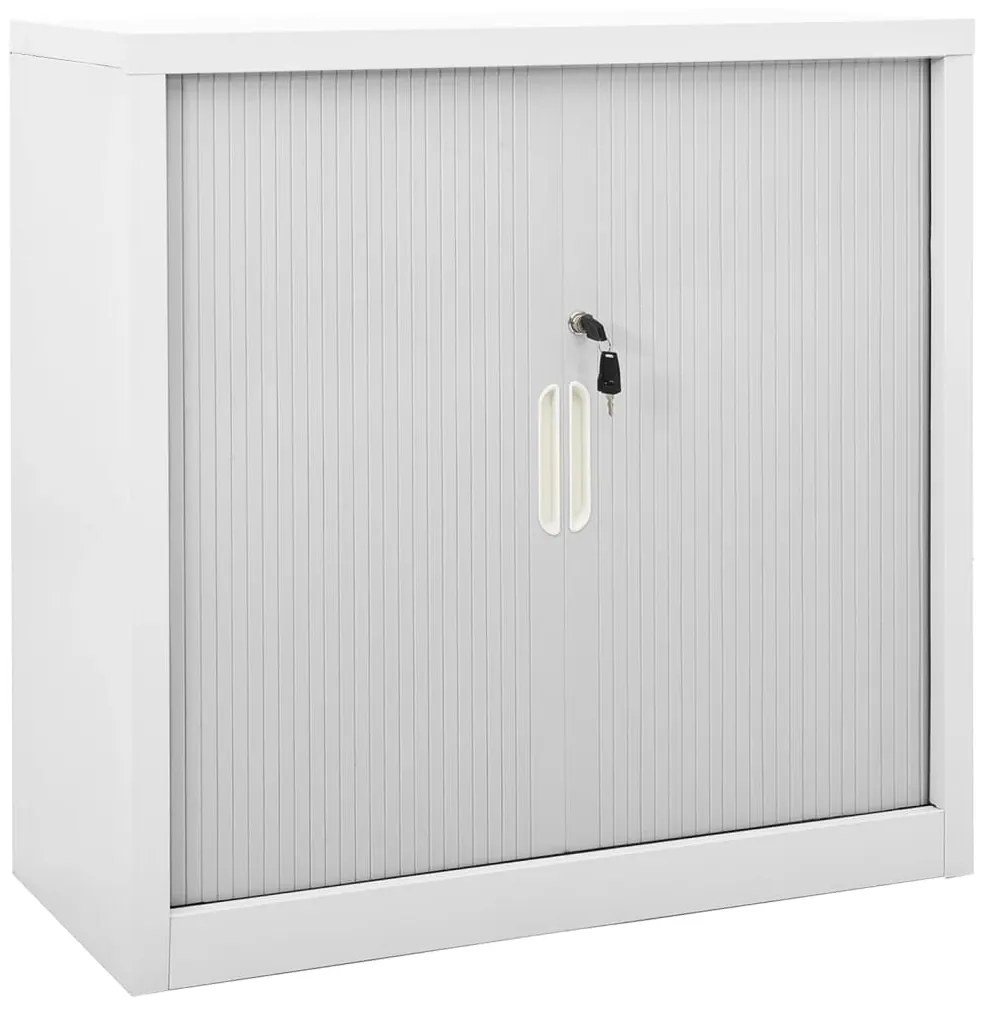 vidaXL Armário com porta deslizante aço 90x40x90 cm cinzento