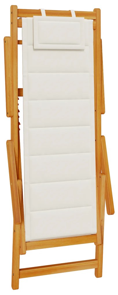 Cadeiras de Praia Dobráveis vidaXL 2 pcs Cinzento Claro em Madeira de