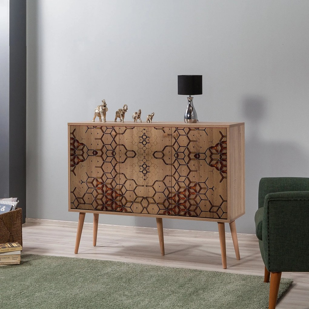 ****  
Console Mega – Carvalho Sonoma – 120x90x36 cm

**