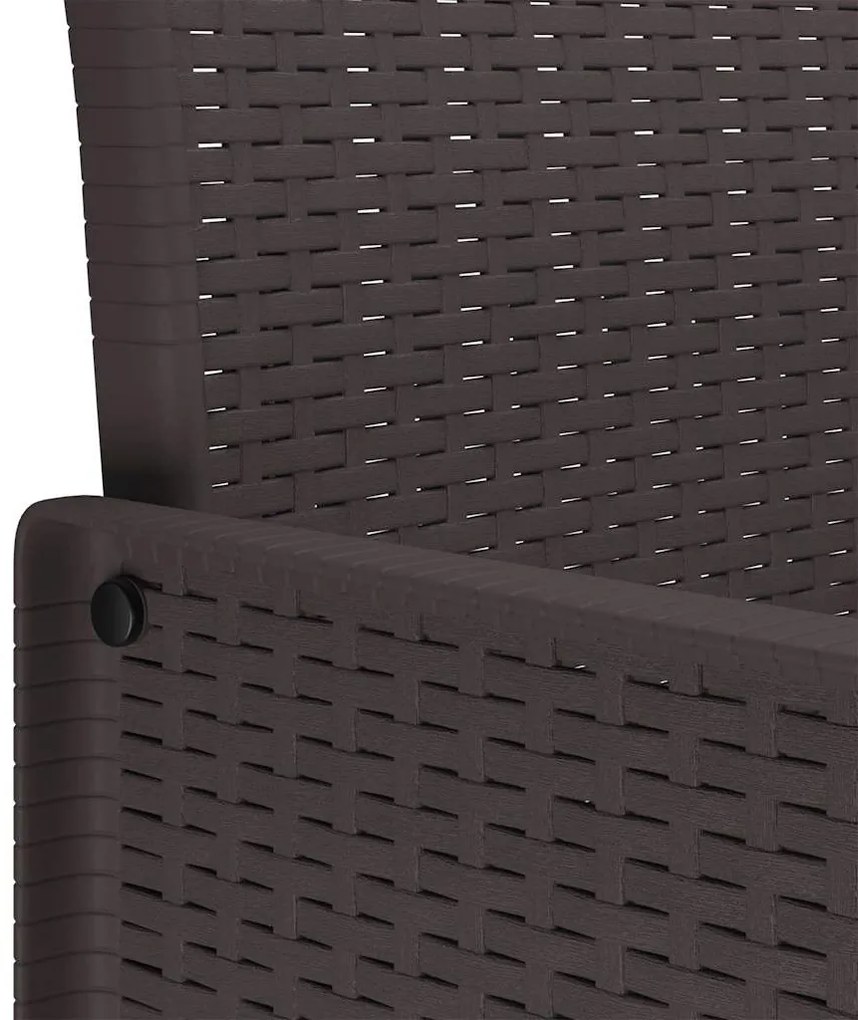 Conjunto de Jantar ao Ar Livre 9 pcs Castanho 250 x 100 x 73 cm