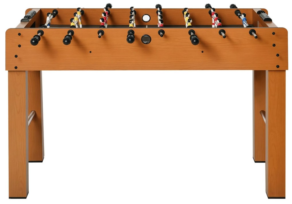 HOMCOM Matraquilho Profissional para Crianças e Adultos Mesa de Matraquilho com 8 Barras e 2 Bolas para Casa Sala de Jogos 122x61x80,7 cm Madeira
