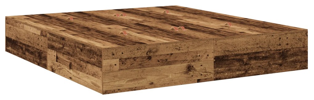 Cama com Armazenamento Madeira Velha 180x200 cm
