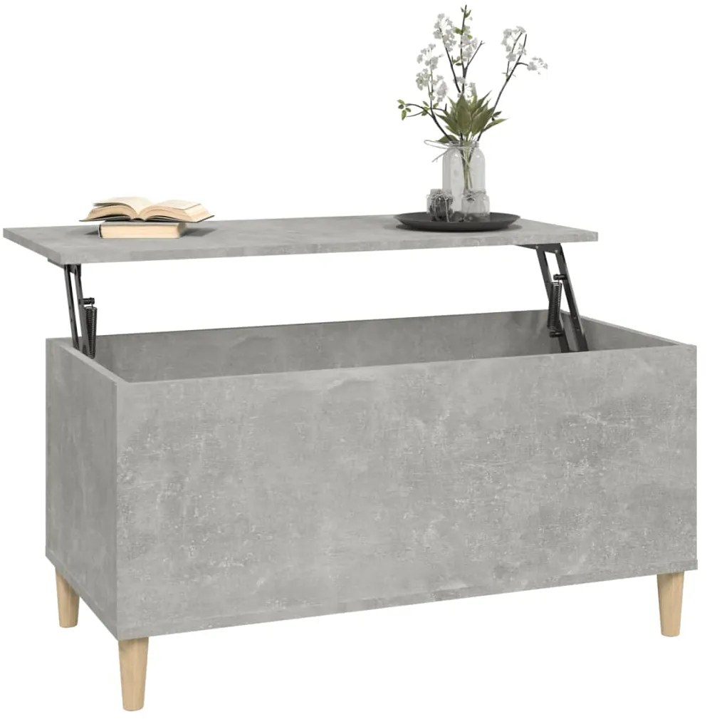 Mesa de centro 90x44,5x45 derivados de madeira cinzento cimento