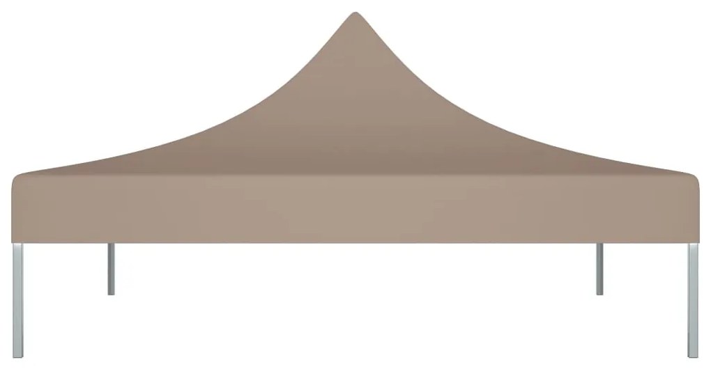 Teto para tenda de festas 2x2 m 270 g/m² cinzento-acastanhado
