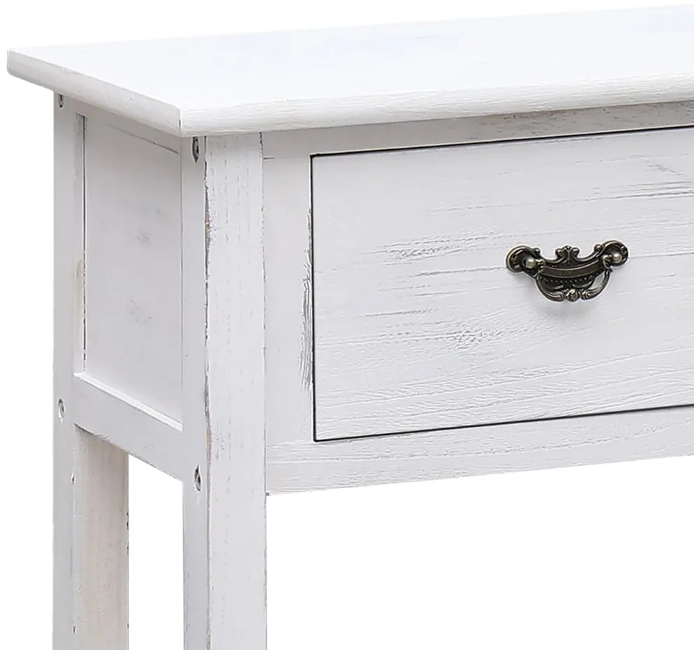 Aparador 108x30x76 cm madeira paulownia maciça branco