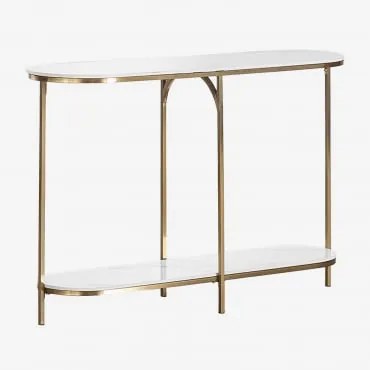 Consola De Entrada Em Aço Dominik Ouro Mate - Sklum