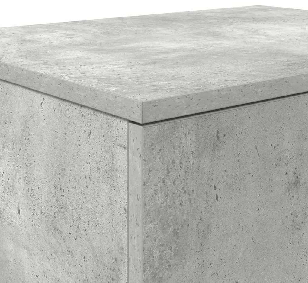 Armário de Armazenamento vidaXL Cinza Concreto 108x41x40 cm Madeira de