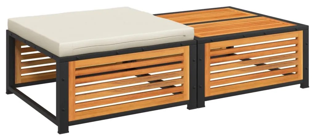Mesa de jardim com banco madeira de acácia maciça