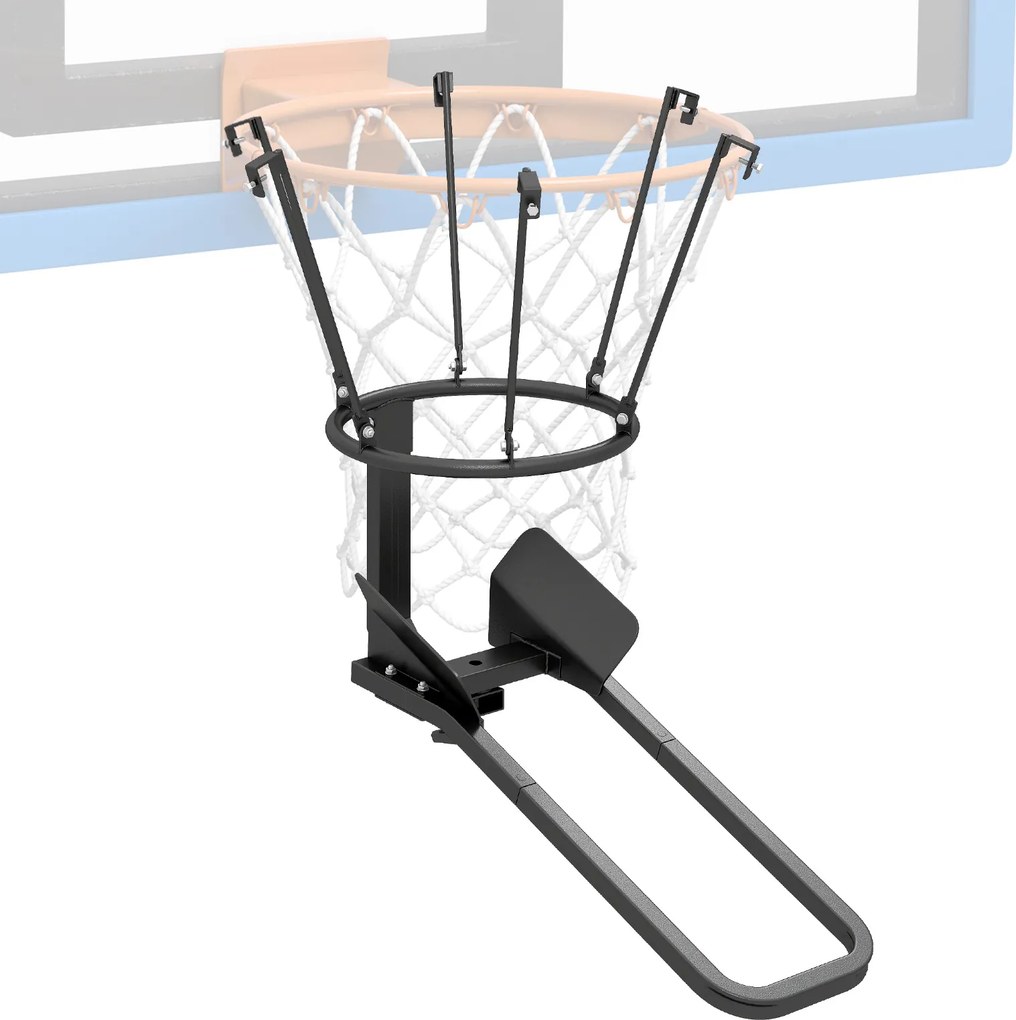 Acessório de Retorno para Basquetebol (CESTO NÃO INCLUIDO), Saída Ajustável a 180°, Preto