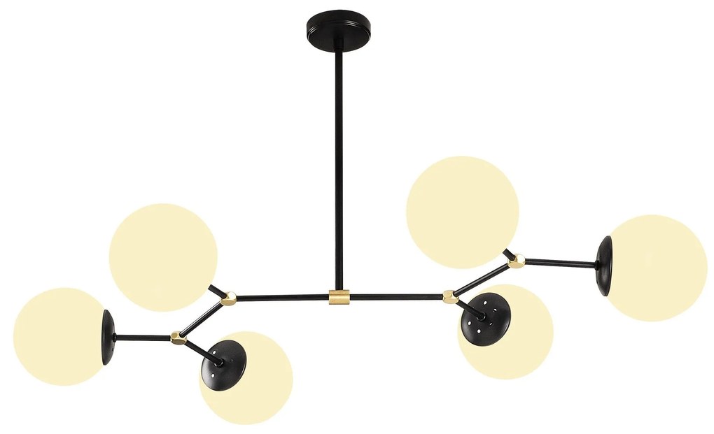 Chandelier Damar – Preto e Branco – 100 x 58 cm