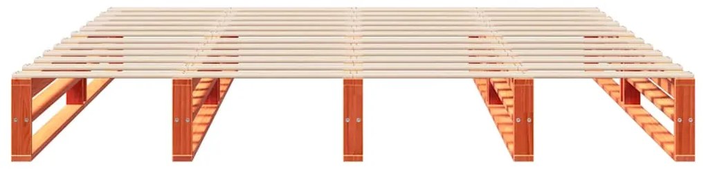 Cama sem colchão 180x200 cm pinho maciço castanho-mel