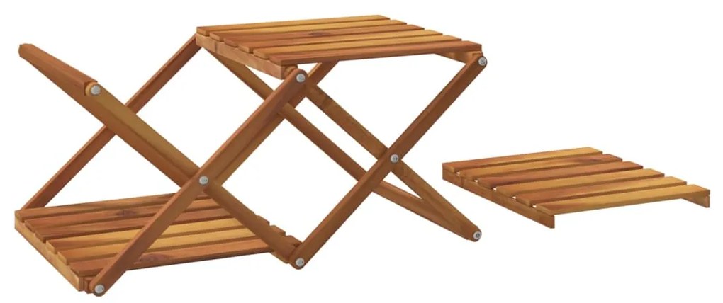 Prateleira dobrável 3 níveis 43x31x63 cm acácia maciça castanho