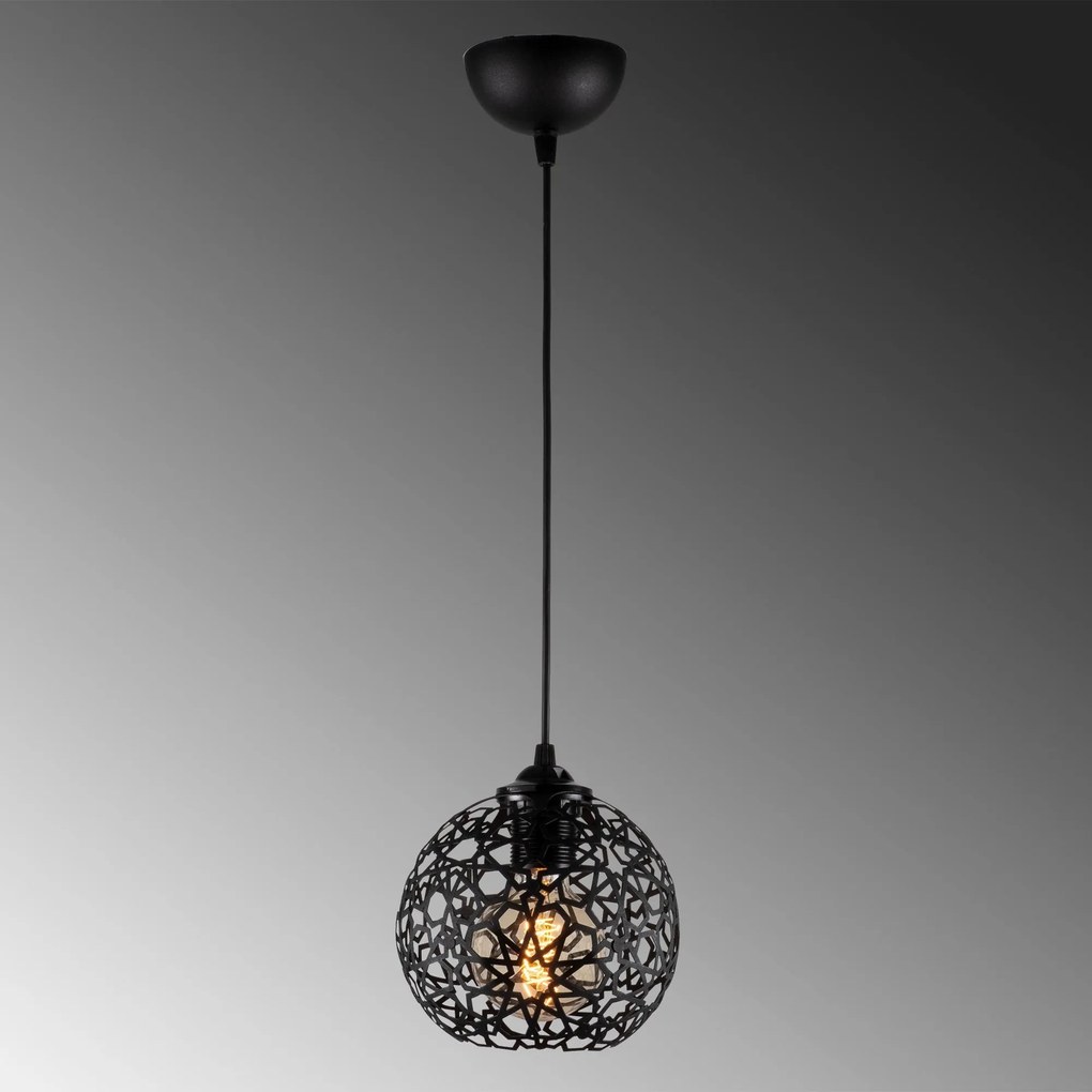 Chandelier Fellini – Preto – Diâmetro 17 cm x Altura 115 cm