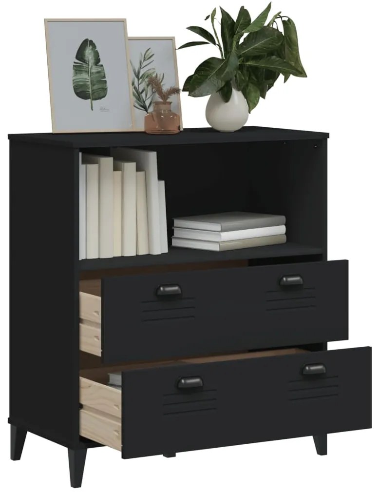 Estante VIKEN 80x40x90 cm derivados de madeira preto