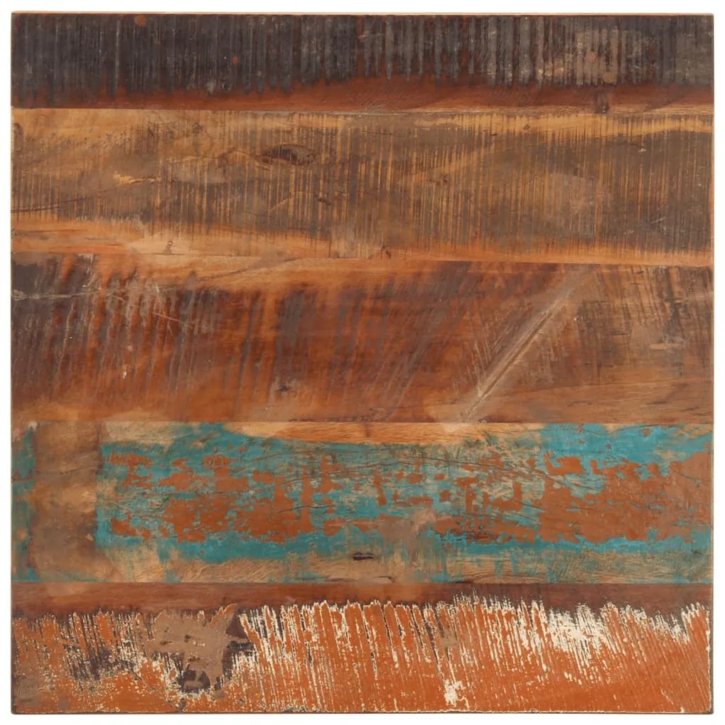 286052 vidaXL Tampo mesa quadrado 60x60cm 25-27mm madeira recuperada maciça