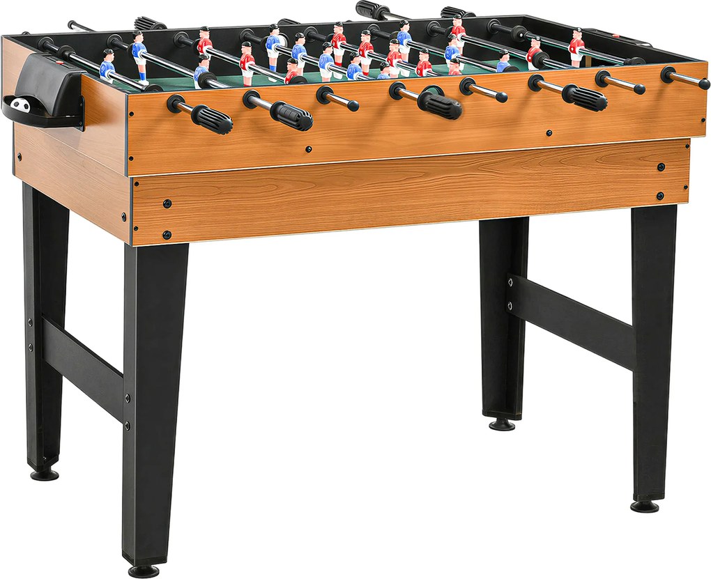 HOMCOM Mesa Multijogos 4 em 1 com Matraquilhos Bilhar Hóquei de Mesa e Ping-pong para Crianças e Adultos 107x61x84,5 cm Natural | Aosom Portugal