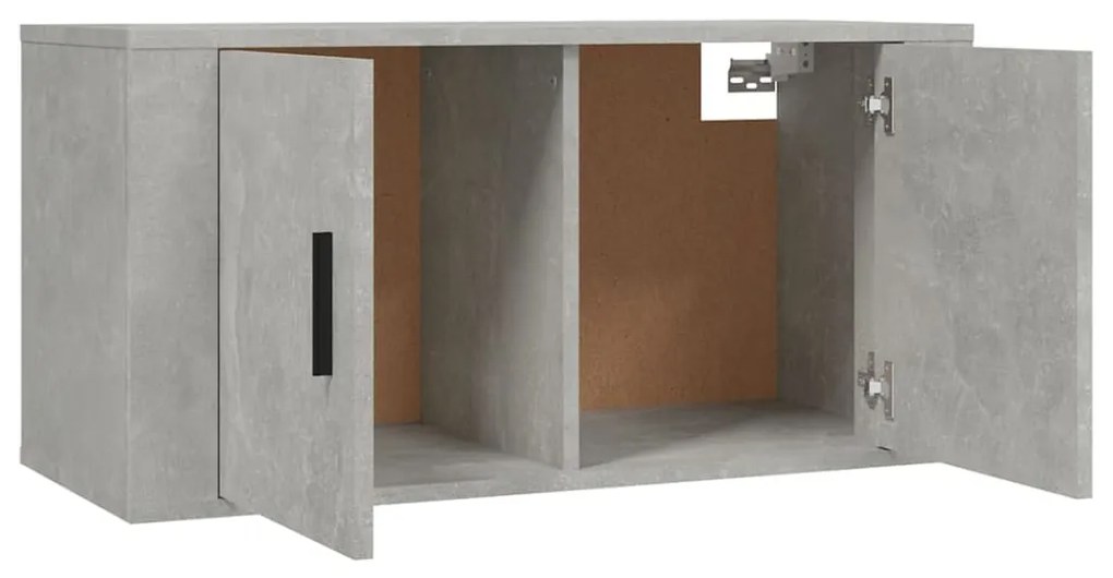 Móveis de TV de parede 3 pcs 80x34,5x40 cm cinzento cimento