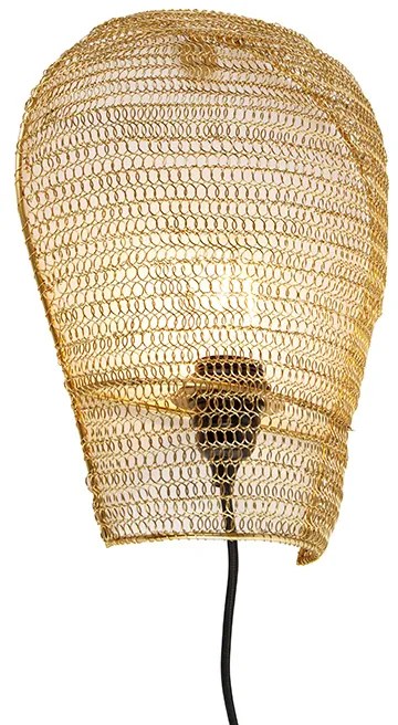 Candeeiro de parede oriental dourado 35 cm - Nidum Oriental