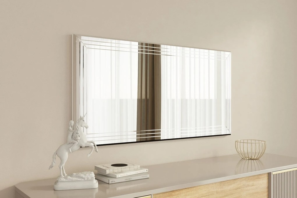 Espelho "Bianco" - Branco - 60x120x2.2cm - Design Moderno