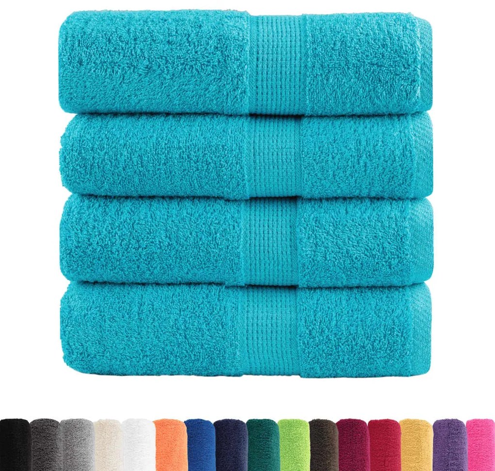 Toalhas de bidé premium SOLUND 4 pcs 30x50 cm 600 gsm turquesa