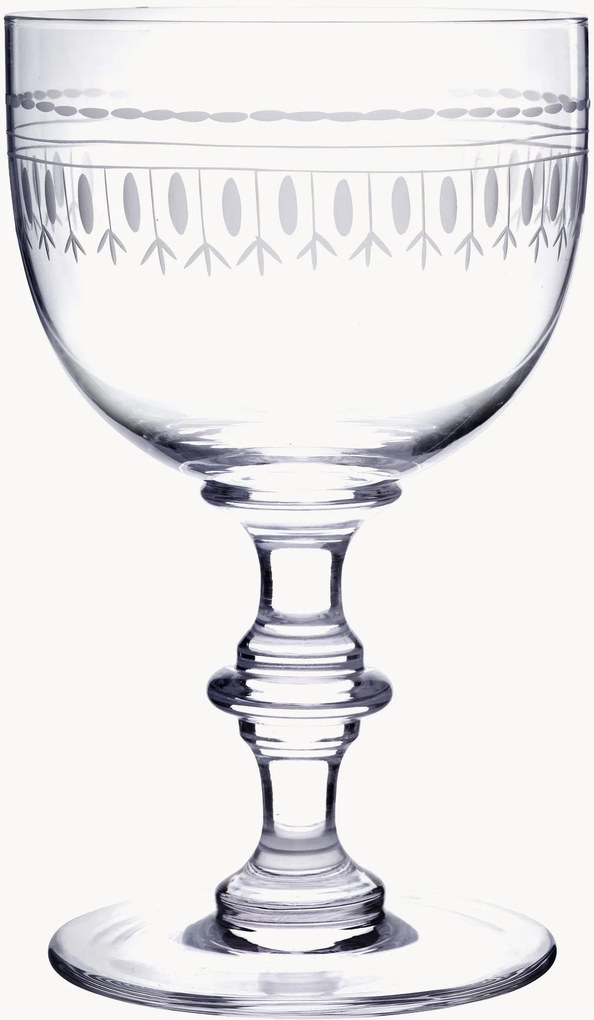 Cálices de vinho em cristal artesanal Ovals, conjunto de 4