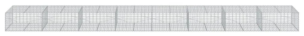 Cesto gabião com cobertura 800x100x50 cm ferro galvanizado