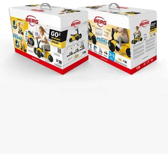 BERG GO2 SPARX YELLOW ANDARILHO EVOLUTIVO BEBÉS 10 A 30 MESES