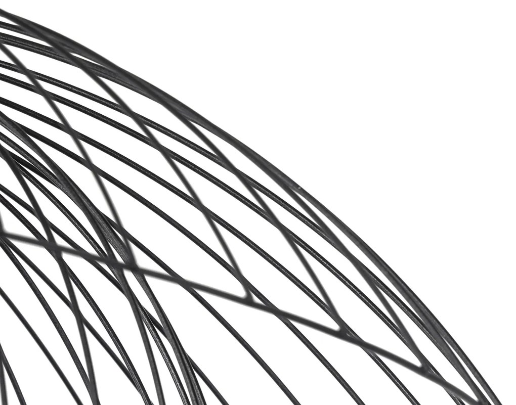 Candeeiro de teto inteligente preto 60 cm com Wifi G95 - Pua