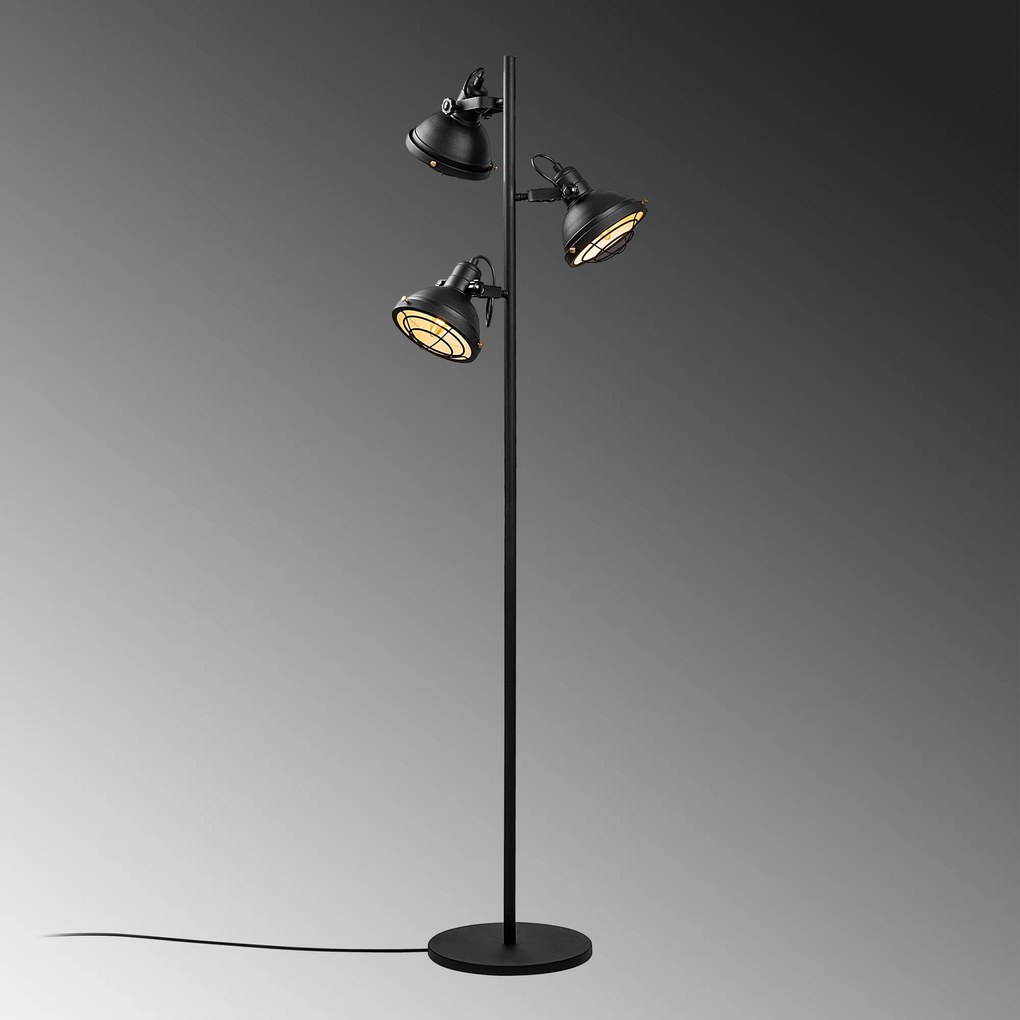 Candeeiro de Pé Spoly – Preto – 37 x 37 x 162 cm