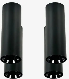 Pack De 4 Apliques De Teto Led De Superfície Redondos Em Alumínio Gensap Preto & 6 W & 38º & Branco Frio 4000k & Ø5,7 Cm - Sklum