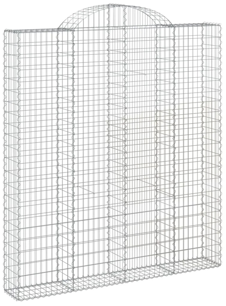 Cestos gabião arqueados 10 pcs 200x30x220/240 ferro galvanizado