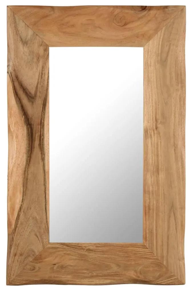 246268 vidaXL Espelho de parede 50x80 cm madeira de acácia maciça
