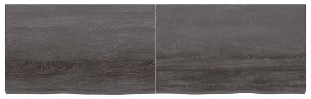 Prateleira de parede 200x60x6 cm carvalho tratado cinza-escuro