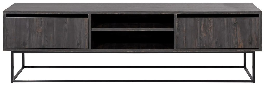 Móvel TV Escape – Castanho Escuro e Preto – 180 cm x 50 cm x 40 cm