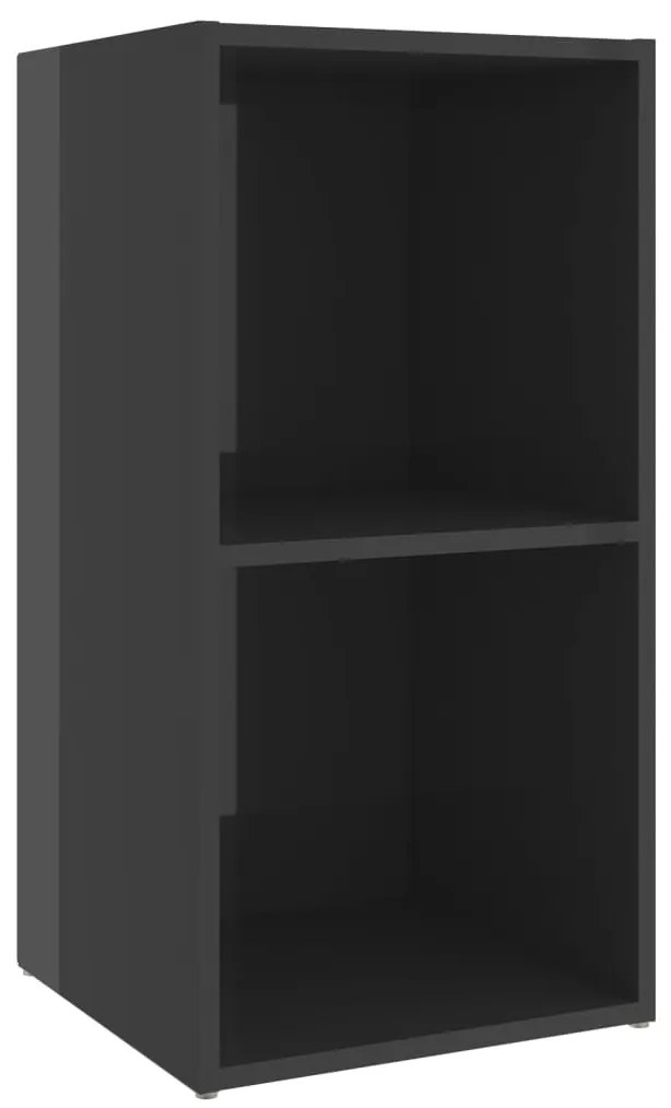 Móvel de TV 72x35x36,5 cm derivados madeira cinzento brilhante