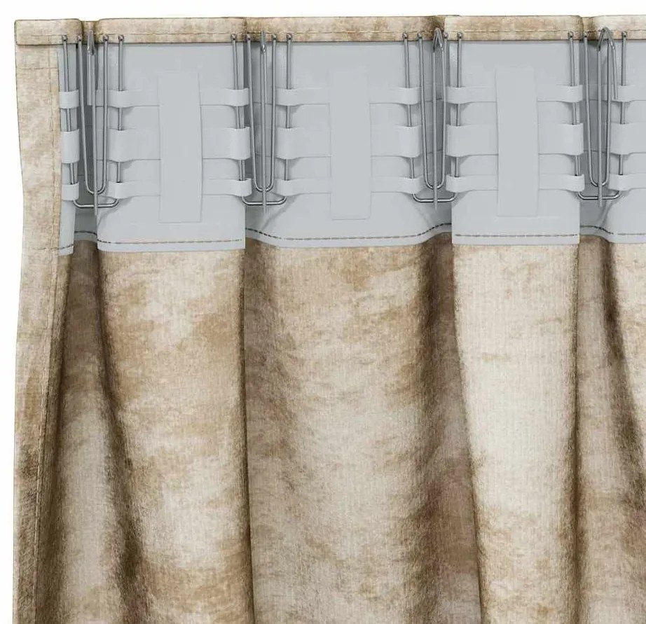 Cortinas de Veludo 2 pcs com Ilhós Creme 225x140 cm