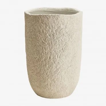 Vaso De Cimento Nuria Branco & Ø35 Cm - ↑55 Cm - Sklum