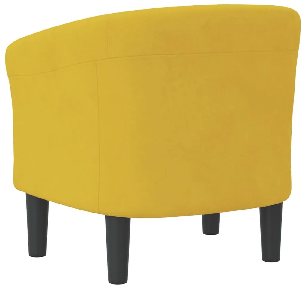 Poltrona veludo amarelo