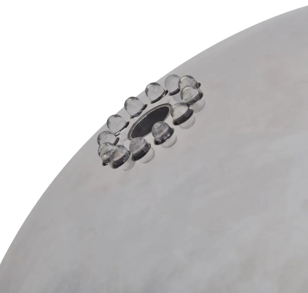 Fonte esfera com LEDs para jardim 40 cm aço inoxidável