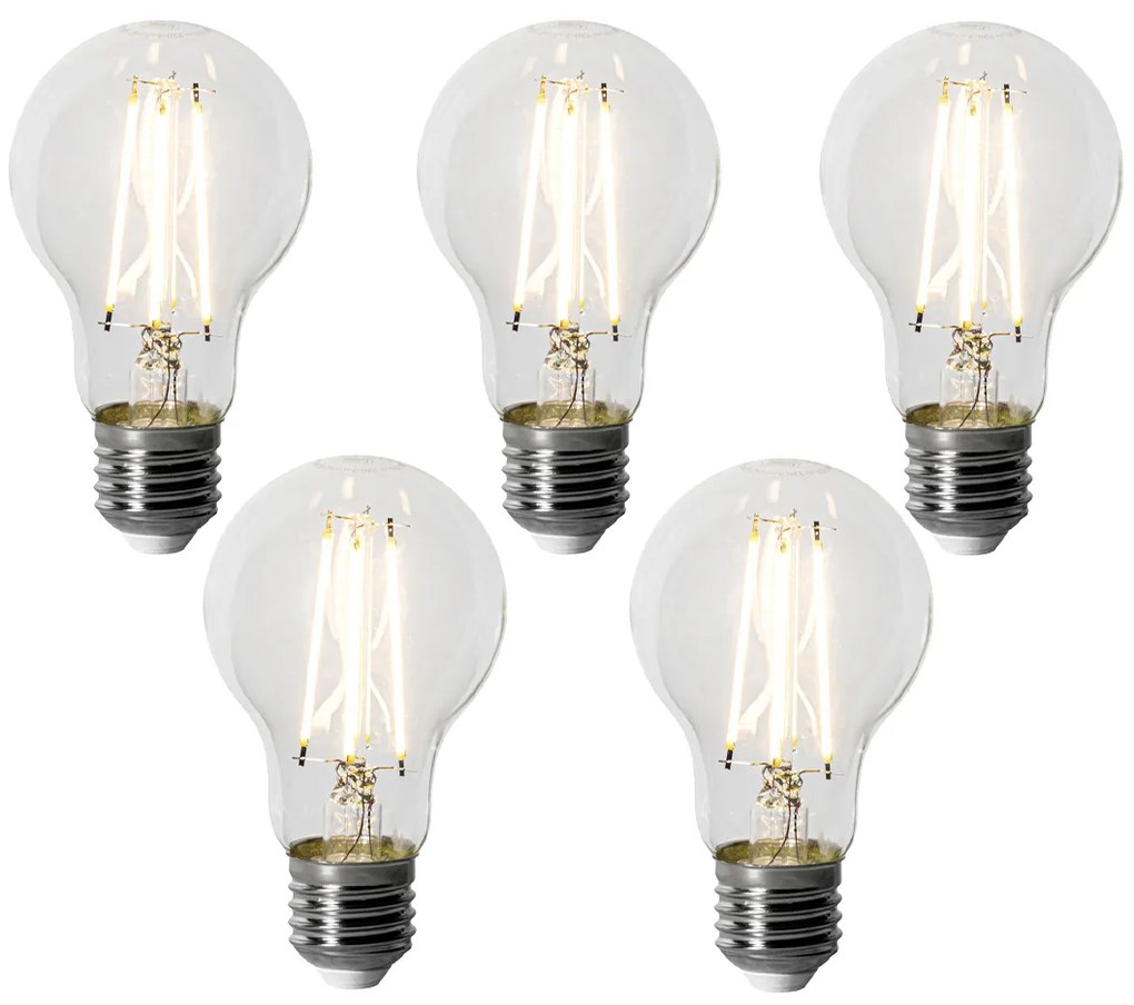 Conjunto de 5 E27 dimbare LED lamp A60 6W 500 lm 3000K