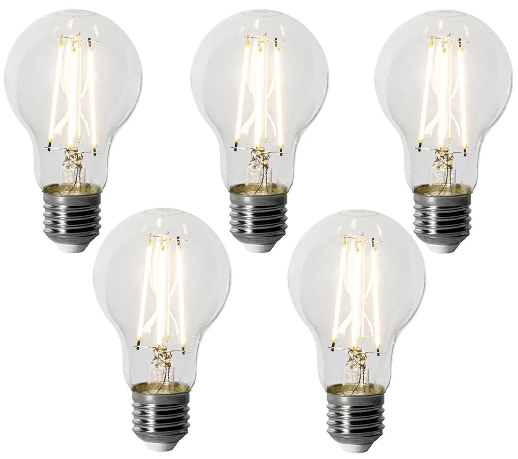 Conjunto de 5 Lâmpadas LED E27 Reguláveis A60 6W 500LM 3000K