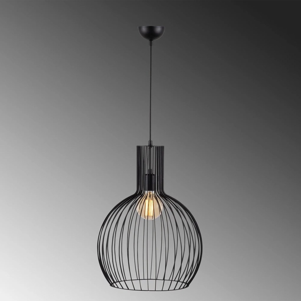 Chandelier Fellini – Preto – 38 cm x 146 cm