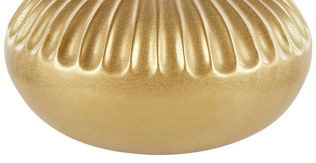 Vaso de cerâmica grés dourada 20 cm CERCEI Beliani