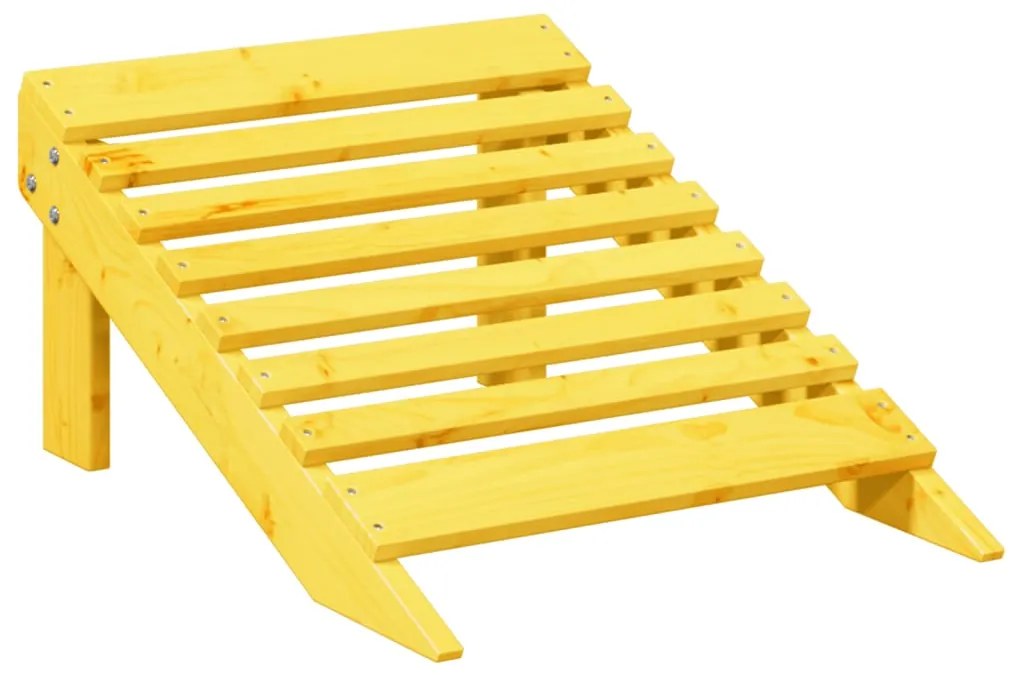 Cadeira adirondack com otomana madeira de abeto maciça amarelo