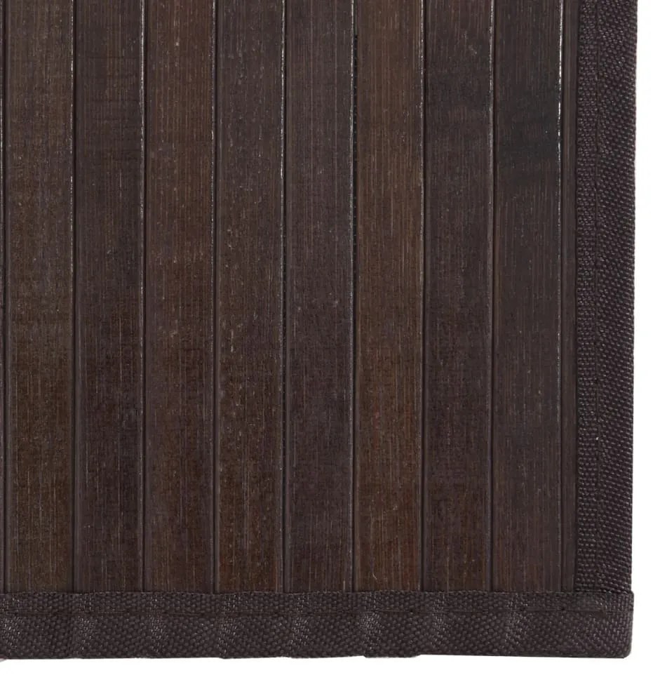 Tapete retangular 70x400 cm bambu castanho-escuro