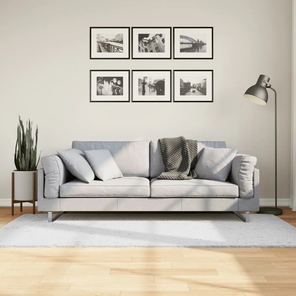 vidaXL Tapete de pelo curto OVIEDO 100x200 cm cinzento