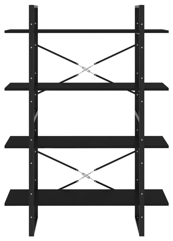 Estante com 4 prateleiras derivados de madeira preto